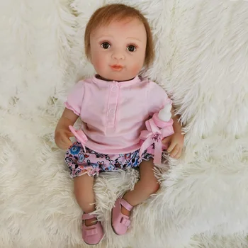 

40cm soft Silicone Newborn Baby Doll Like Real Soft Vinyl Reborn babies girl doll bebe reborn bonecas Toy Kids Birthday Gift
