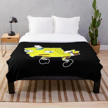 

Mocking Spongebob Throw Blanket Soft Sherpa Blanket Bed Sheet Single Knee Blanket Office Nap Blanket