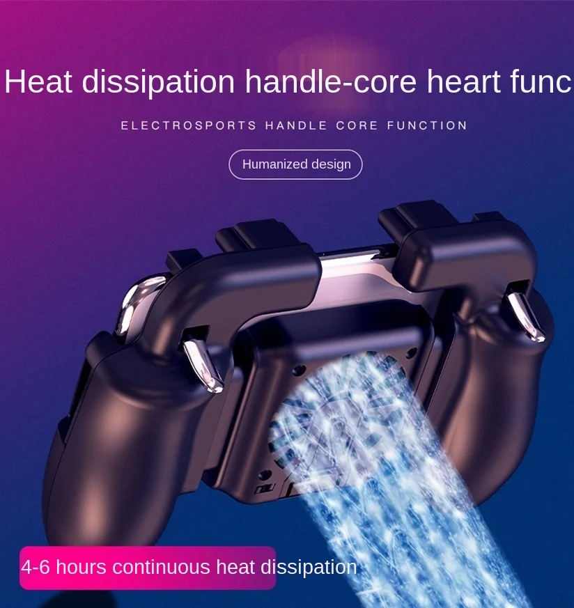 Hot style H5 artifact one-piece and eat chicken, and the game accessories buttons triad mobile phones radiator game joystick