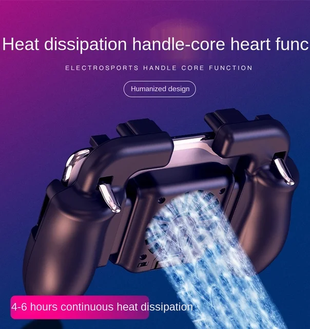 Hot style H5 artifact one-piece and eat chicken, and the game accessories buttons triad mobile phones radiator game joystick H5 battery black