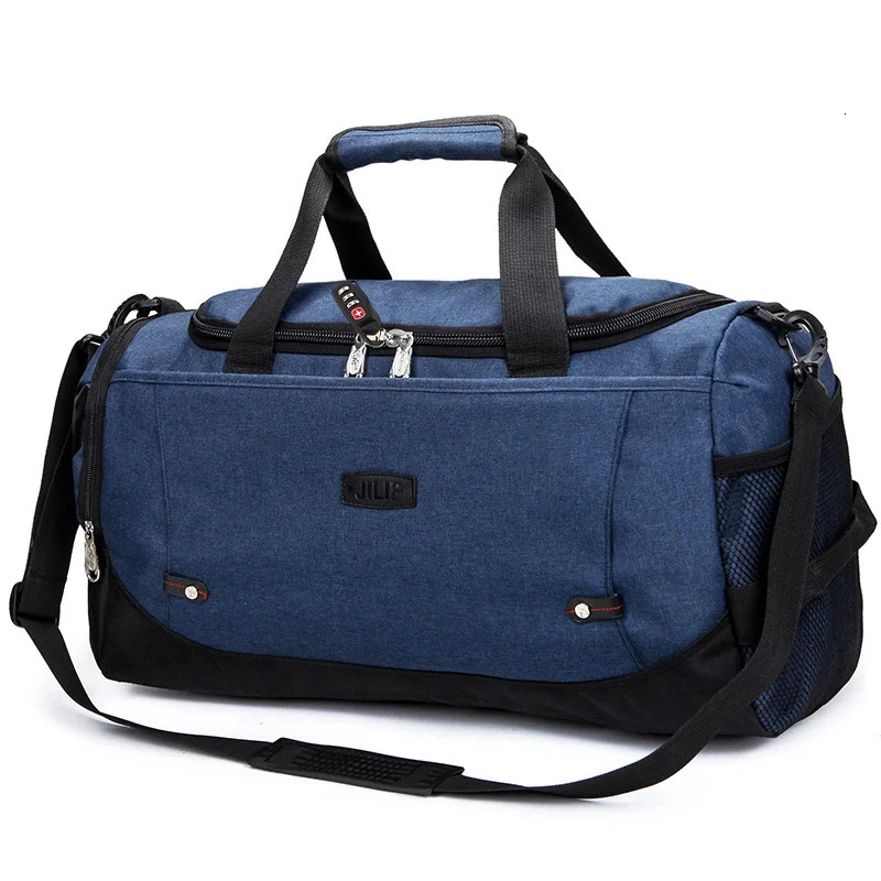 Многофункциональная Водонепроницаемая мужская дорожная сумка Противоугонная Дизайнерская Дорожная сумка Большая вместительная сумка для путешествий сумка для сна - Цвет: DarkBlue