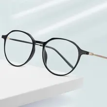 

Blue Light Blocking Glasses Frame for Men and Women Prescription Eyewear Full Rim Plastic Alloy Oval Shape High Quality Frame