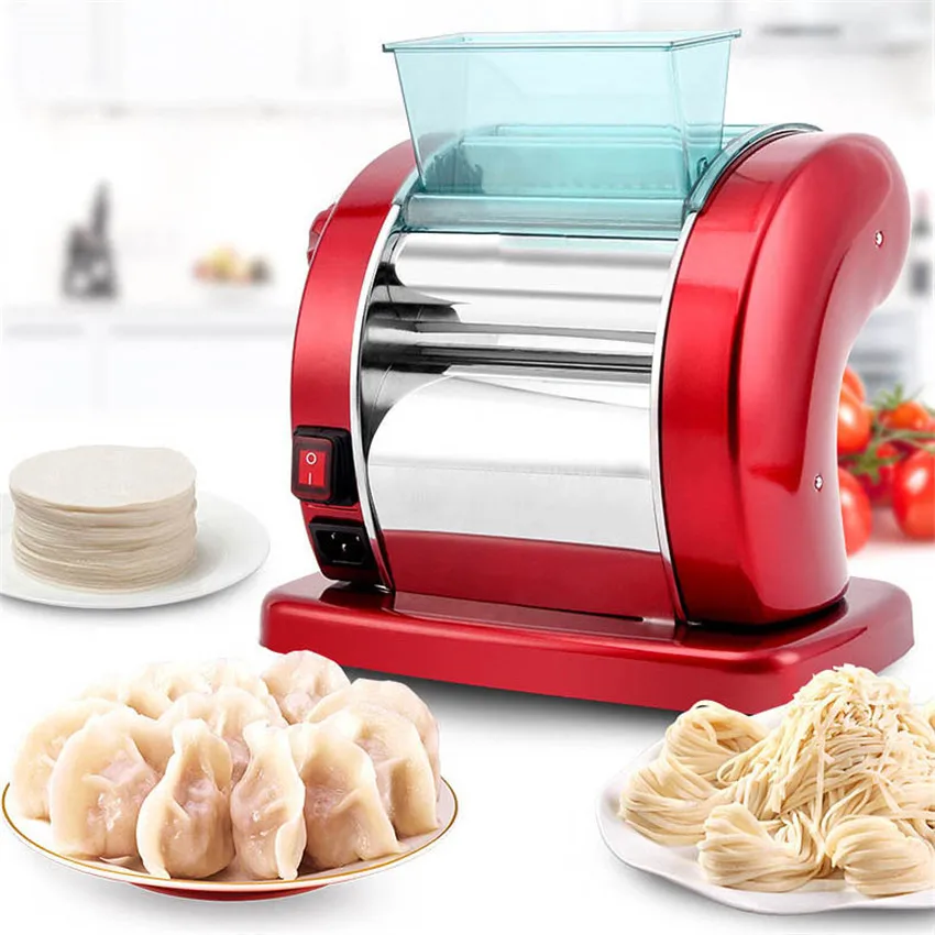 Stainless Steel Dough Press Machine 2.5mm Round 2/4.5mm Flat Noodle Making Machine Lasagne Spaghetti Tagliatelle Dumpling Maker