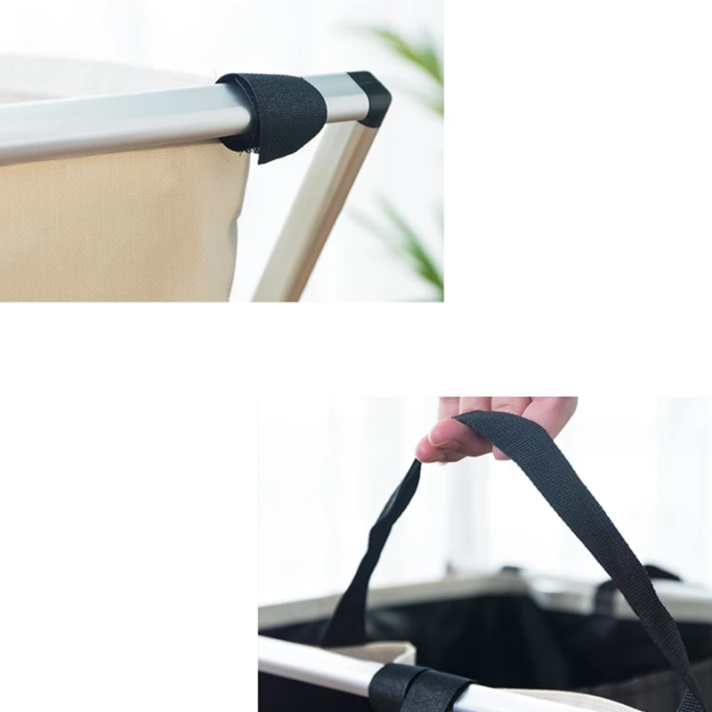 סל כביסה מתקפל סל כביסה עם 3 סעיף גדול בגדים מלוכלכים סדרן