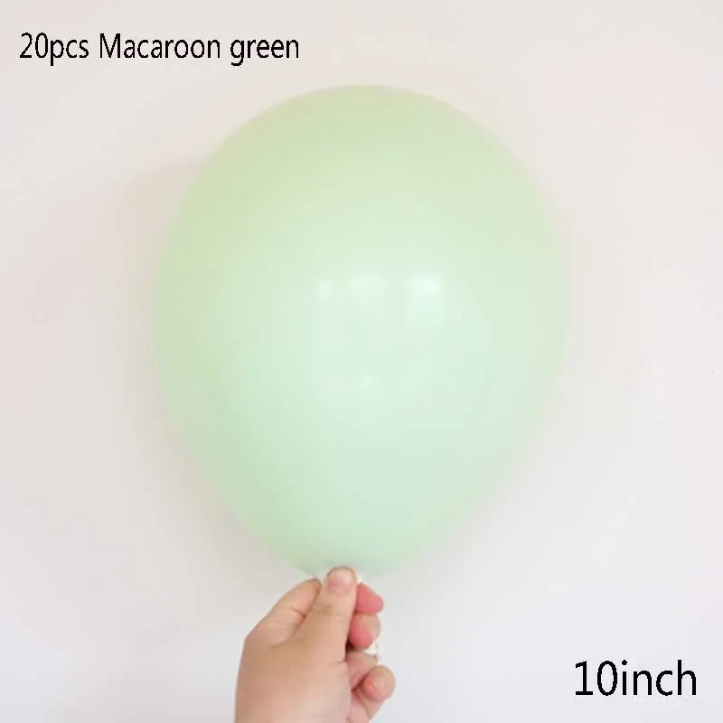 20 pastel green Розовые вечерние воздушные шары с лазерным единорогом для вечеринки в честь Дня рождения для девочек - Цвет: 20 pastel green