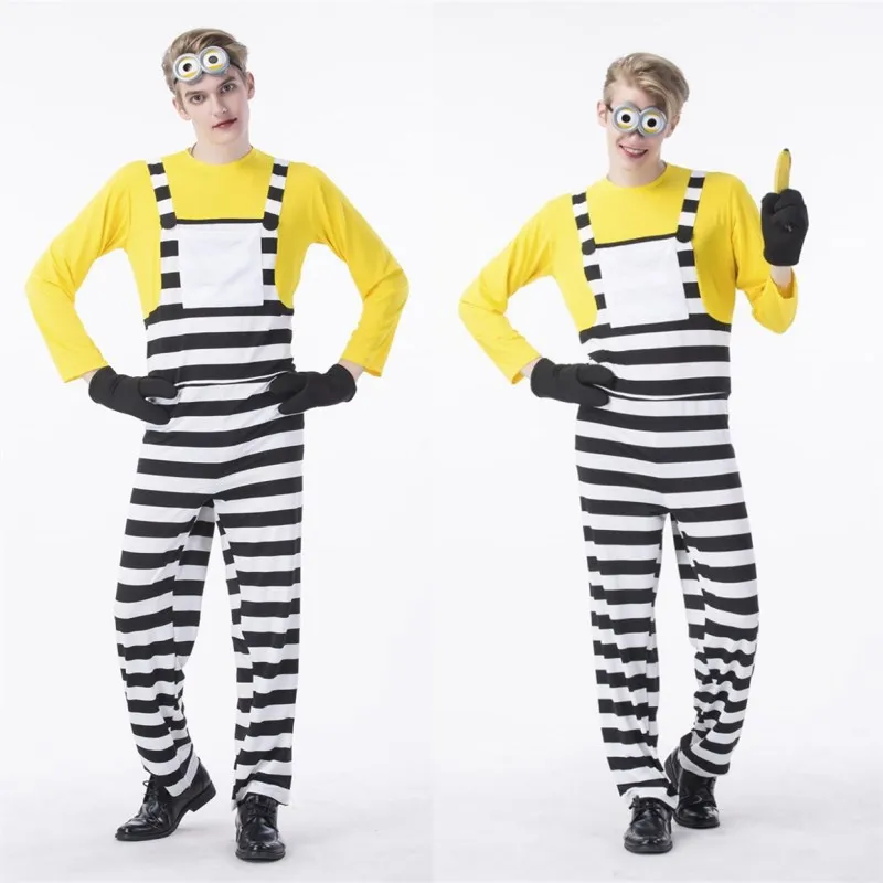

Movie Despicable Me Small Yellow People Anime Character Cosplay Clothes Game Uniform Cosplay Parent-child Matching Outfit Hallow
