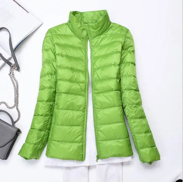 style2 fruit green Ультралегкие женские куртки-пуховики, новинка, зимнее пальто с капюшоном, с длинным рукавом, теплое, приталенное, 7XL, плюс размер, куртка для девушек, jaqueta feminina - Цвет: style2 fruit green