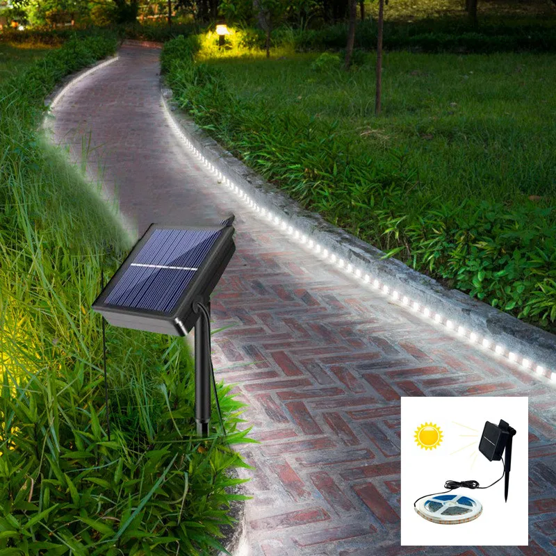 SolarLEDFlexibleLightStrip3MSolarPowerLEDStripLightRGB