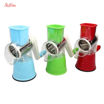 

Multi-functional Stainless Steel Round Slicer Manual Vegetable Fruit Cutter Potato Shredding Kitchen Accessories Cooking Tool 5Z