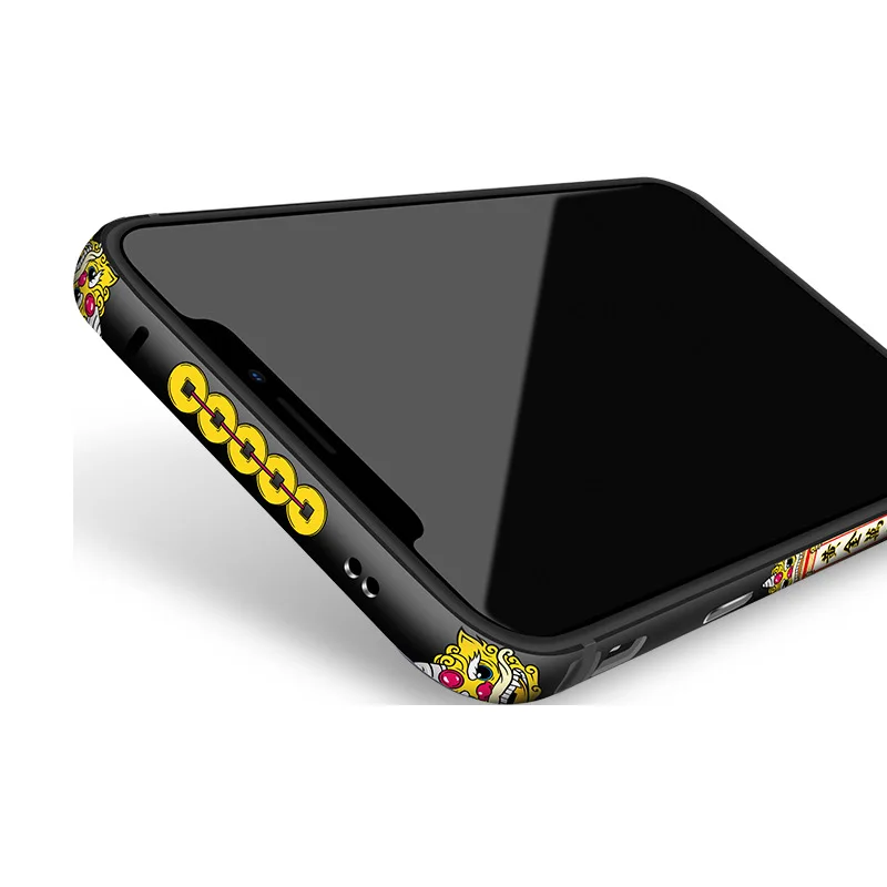 Coins Black Классный металлический бампер для телефона для iPhone 11 Pro, чехол для телефона s для iPhone 11 Pro Max 11, чехол с мультяшным рисунком, алюминиевая силиконовая рамка, чехол - Цвет: Coins Black