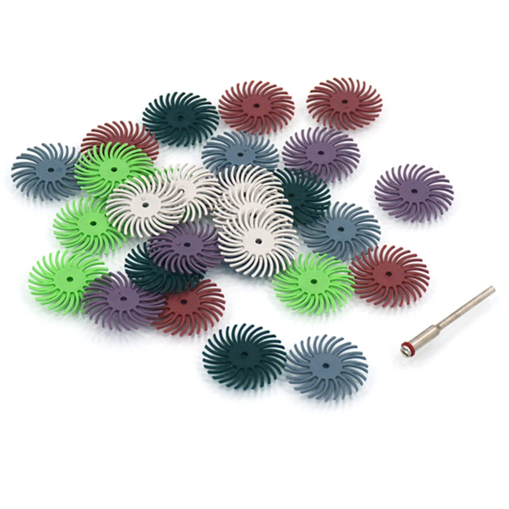 

66pcs Radial Bristle Disc Kit With 1/8" Shank Rotary Tool With 2mm Mandrels Wood Carving Core Carving Bodhi Root Ivory Polishing