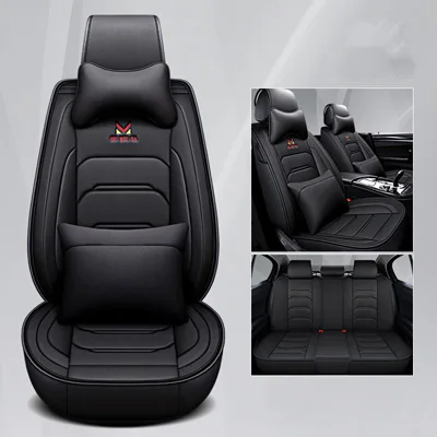 Автомобильные чехлы на сиденья для Mitsubishi outlander 3 xl pajero 2 3 4 pajero sport - Название цвета: Black Luxury