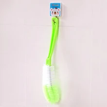 Стакан разных цветов, многофункциональный детский инструмент, Повседневная пластиковая щетка для бутылок, для дома, кухни, для уборки, с длинной ручкой, для мытья