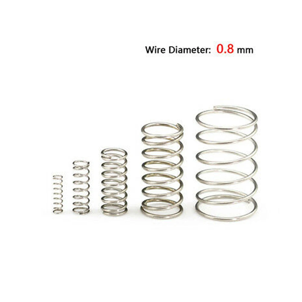 

10pcs/lot stainless steel compression spring 0.8mm wire diameter quality spring for repair