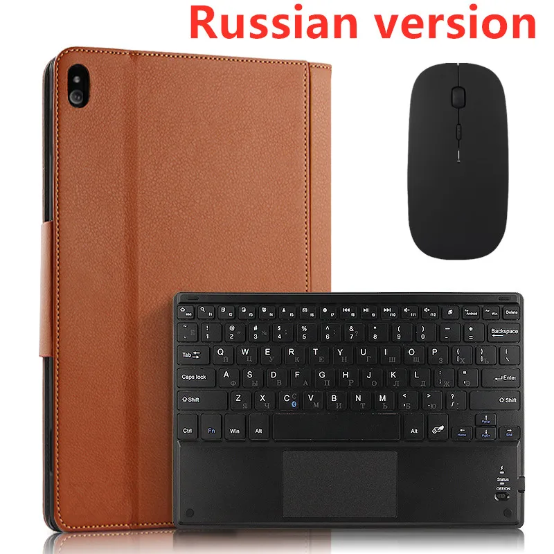 brown mouse Russian Чехол для lenovo Tab P10 10,1 TB-X705L, Беспроводная Bluetooth клавиатура, защитный чехол из искусственной кожи TB X705L TB-X705F 10,", чехол для планшета - Цвет: brown mouse Russian