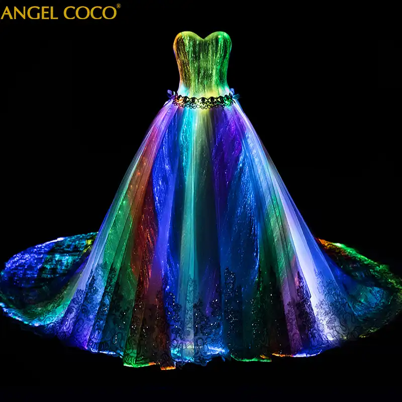 Wedding Pregnancy Gown Night Glow In Dark Luminous Maternity Dress Annual Dinner 7 Variable Color Rainbow Fashion Evening Dress Aliexpress