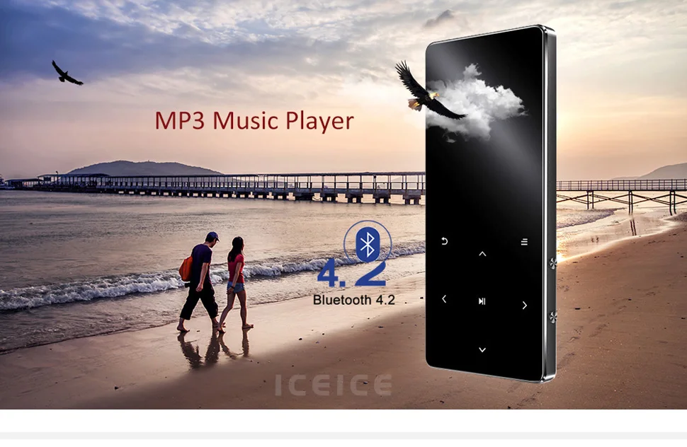 ICEICE MP3 плеер с Bluetooth hifi lossless мини музыкальный плеер с fm-радио динамик наушники, спорт MP 3 Металл walkman dap