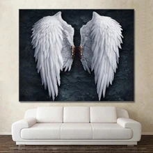 Canvas Painting Wall Art Black and White Angel Wings Posters And Prints Wall Pictures for Living Room Decoration Home Modern