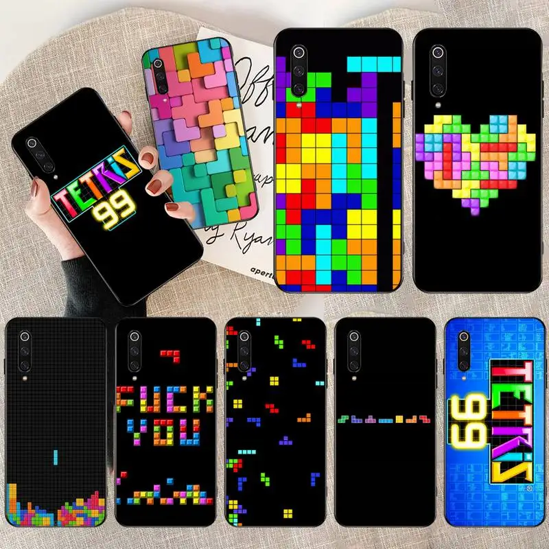 NBDRUICAI TETRIS Game Cover Black Soft Shell Phone Case for Xiaomi Mi9 9SE 8SE Pocophone F1 Mi8 Lite | Мобильные телефоны и