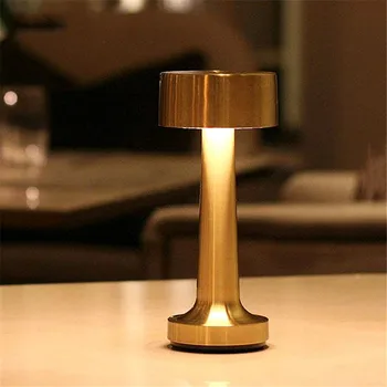 

BEIAIDI Retro Led Restaurant KTV Cafe Bar Table Lamp Dimmable Mushroom Led Night Light Portable Battery Kids Bedroom Beside Lamp