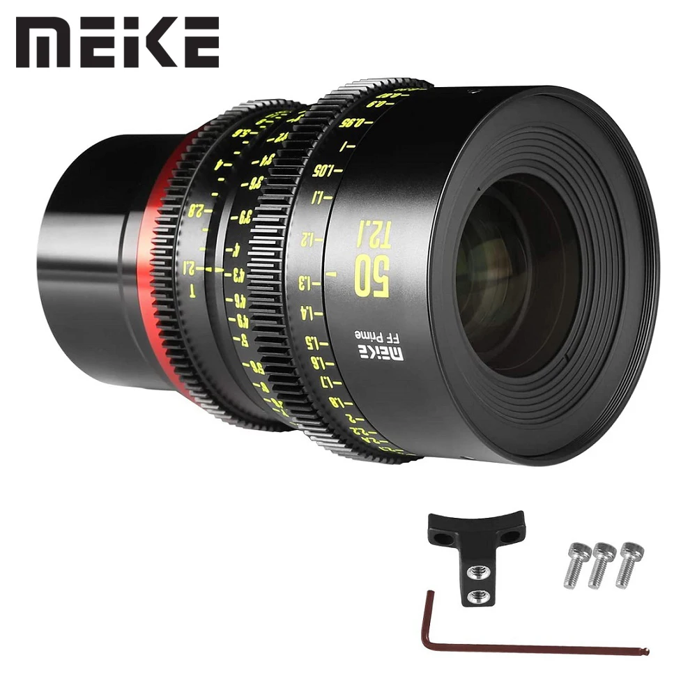 Meike 50 мм T2.1 кинотеатр с ручной фокусировкой и полной рамкой для Canon EOS EF Mount 1300D 650D 600D