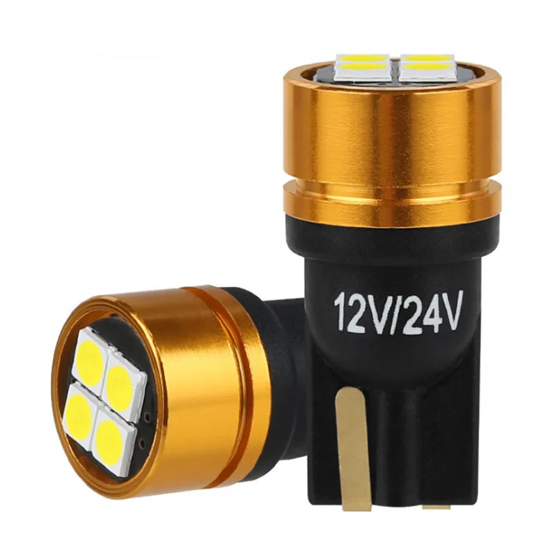 

50 шт. T10 W5W 194 168 12V 24V CANBUS автомобиля светодиодный внутренний просвет светильник авто чтения Подсветка регистрационного номера светильник s лампы 3030 4SMD белый