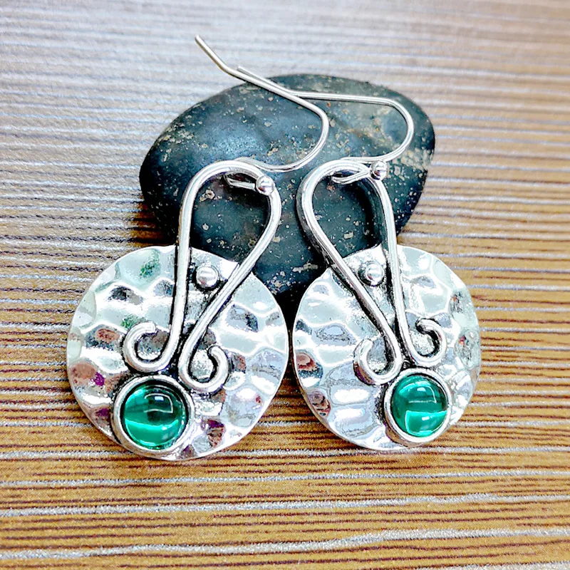 Винтажный Boho круглый замок крючок свисающие индийские серьги Племенной этнический цыганские серьги ювелирные изделия для женщин Pendiente Oorbellen O3D262