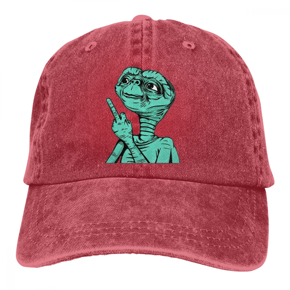Alien UFO Casquette черные унисекс Мужские Женские джинсовые бейсболка с ремешком кепки регулируемые Гольф папа шляпа