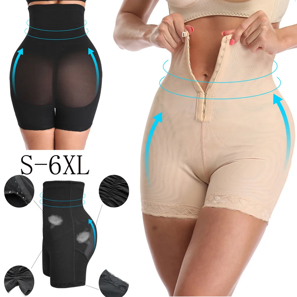 

Women's Seamless Shapewear Tummy Control Thigh Slimmer High Waist Body Shaper High waist abdomen buttocks pants hip mesh