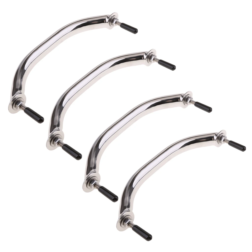 4pcs Heavy Duty Boat Handrail/Grab Rail Handle Round Tube 8 inch - Marine/Yacht/RV 316 Stainless Steel