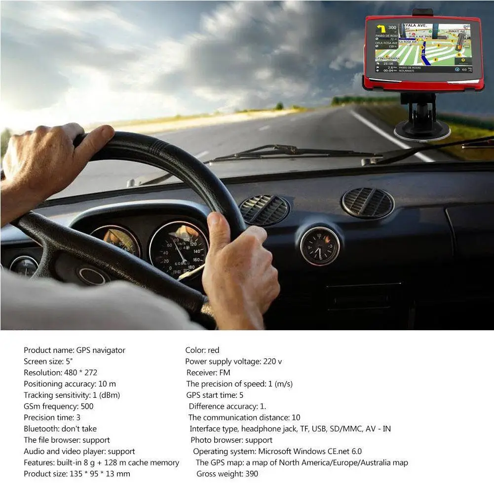 HiMISS 5 дюймов Автомобильный gps спутниковой навигации 8G CPU800M Wince6.0+ FM передатчик+ мульти-языки Компасы автомобильные