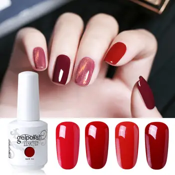 

Elite99 15ml Wine Red Color Gel Nail Polish Semi Permanent Enamel UV Nails Varnish Gel Lacquer Soak Off Nail Art Gel Polish