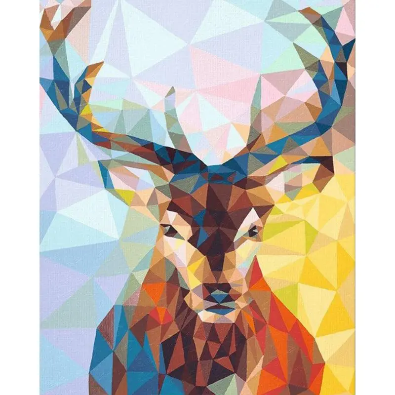 

SELILALI Framed Deer Animal Painting By Numbers Kits For Kids Unique Gift 40x50cm Diy Framed Oil Picture Number Acrylic Draw Art