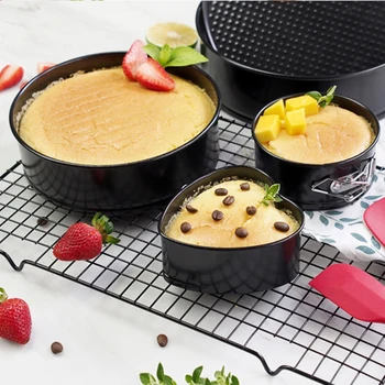 

Cake Pan Heart-Shaped Round Cake Pan Leakproof Nonstick Bakeware Cheesecake Pan Kitchen Dining Bar FP8