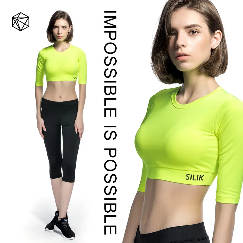 Slim Round Collar Long Sleeve Sports Shirt Women Breathable Athleisure Running Workout Training Gym Quick-Drying top | Женская одежда