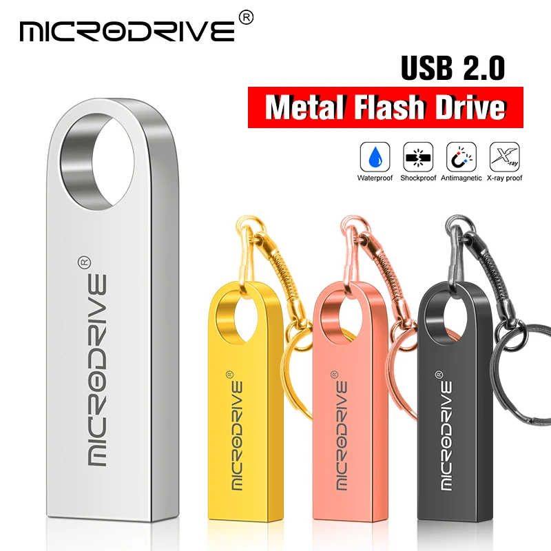thumbnail image 1 of Memoria USB de metal de 4 GB, 8 GB, 16 GB, 32 GB, 64 GB, 128 GB, 256 GB y 512 GB, de alta calidad, con llavero, 1 of 5