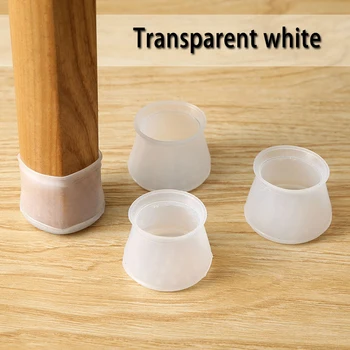 

Transparent Thickened Table And Chair Foot Cover Wear-resistant Non-slip Chair Leg Cushion Rubber Stool Leg Protective Cover