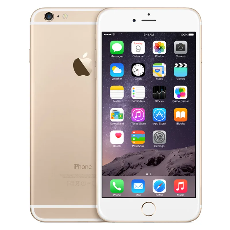 Apple iPhone 6 Plus IOS A8 Смартфон iPhone 6 P двухъядерный 5," 8MP 1 Гб ram 16 и 64 и 128 ГБ rom wifi 4G LTE разблокированный мобильный телефон - Цвет: Gold