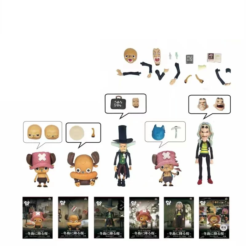 

New 15cm Anime 6pcs/set One Piece Series DR. Hiluluk Tony Tony Chopper DR. Kureha PVC Figures Toys Dolls Model Gift