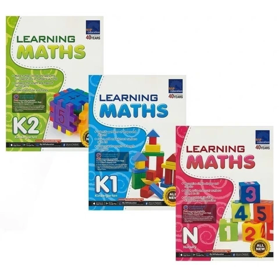 3 Pcs/Set Sap Learning Maths Children Mathematics Book Singapore Kindergarten Mathematics Textbook Kids Learning Early Education|Education & Teaching| - Aliexpress