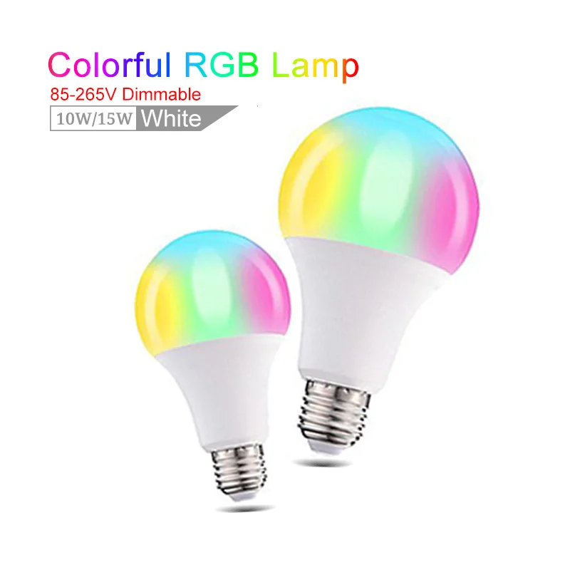 E27 E14 Светодиодная лампа RGB 110 В 220 3 Вт 5 10 15 RGBW RGBWW с регулируемой яркостью Лампочка