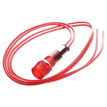 

Practical Boutique Neon Indicator Pilot Signal Lamp Red Light AC 250V w2 Wires