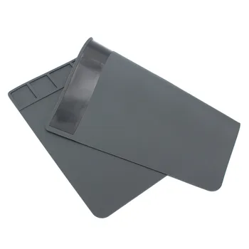 

490x350x5mm Heat Insulation Silicone Pad Desk Mat Heat-resistant Maintenance Platform For BGA Soldering Phone PC Repair Station