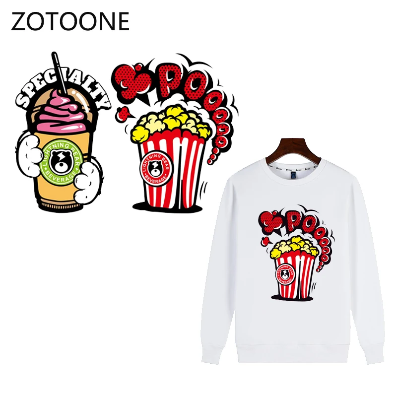 ZOTOONE попкорн Кокс патч железо на патчи для одежды теплопередача наклейка одежду