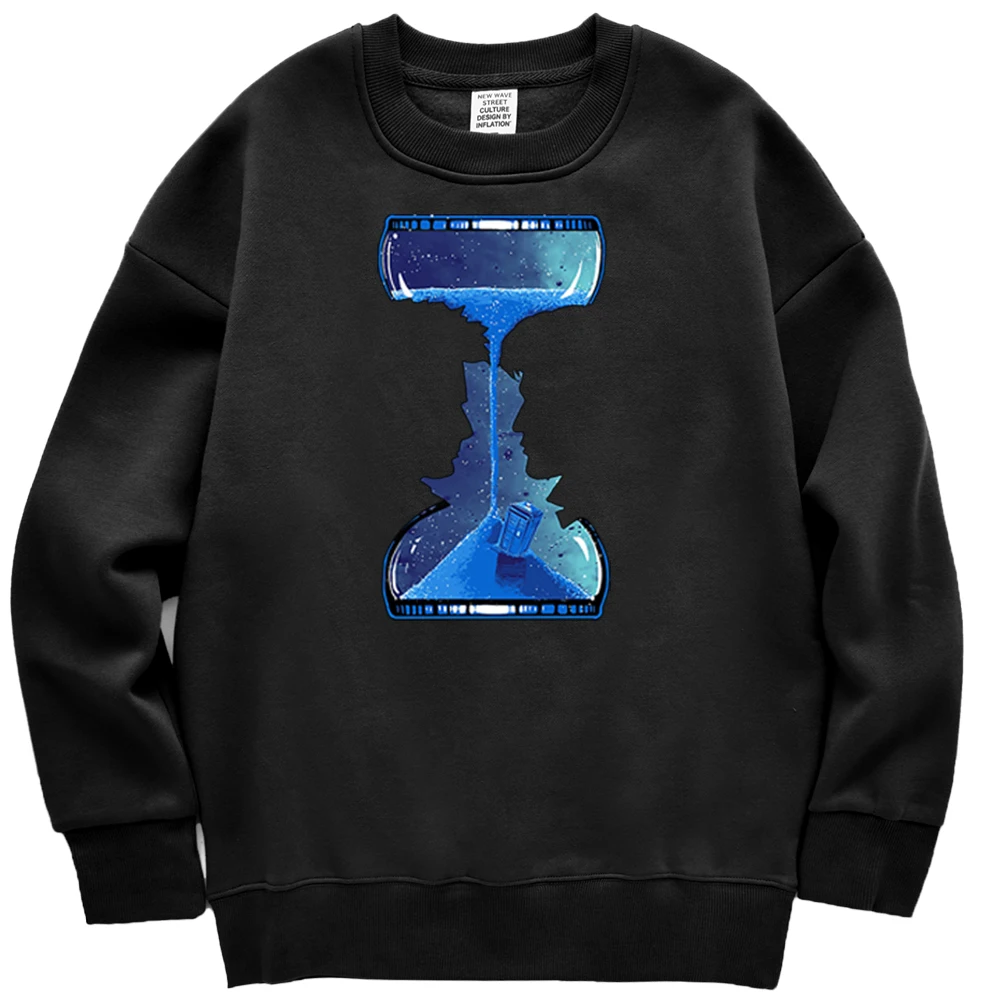 

Space Time Clock Printed Pullover Man Autumn Casual Sweatshirts Fleece Warm Sweatshirt Hoodie Hip Hop Harajuku Streetwear