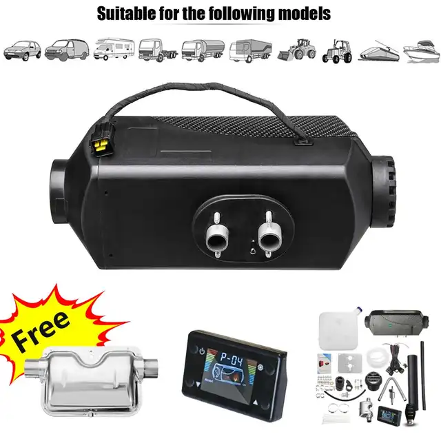 Hcalory 12V&24V 6-8.5KW Car Parking Diesel Air Heater 10L Tank LCD Screen  bluetooth APP Remote Control Voice Broadcast