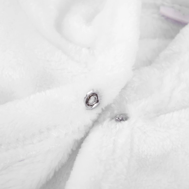 Мягкий теплый фланелевый банный халат с капюшоном для малышей и детей постарше детские пижамы, одежда для сна(2T белое животное