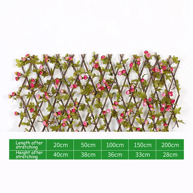 Rózsakerítés Rácsos Mesterséges Tágulás Kerti Levél Növényi Hordozható Teleszkópos Ultraibolya, Védett Fa Szabadon