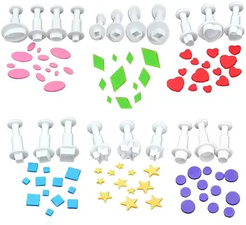 

Mini Polymer Clay Cutters Heart/Square/Oval/Circular/Star designer diy earring Clay Tools Cutting Geometric Heart Mold