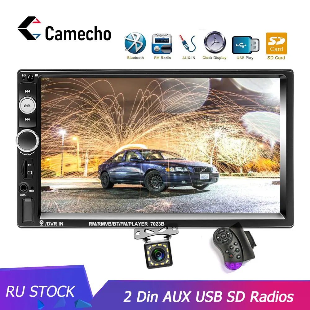 

Camecho Touch Screen 2 Din Car Radio 7" Car Stereo Radio Bluetooth Autoradio Multimedia Car MP5 Player Auto Audio FM USB Camera